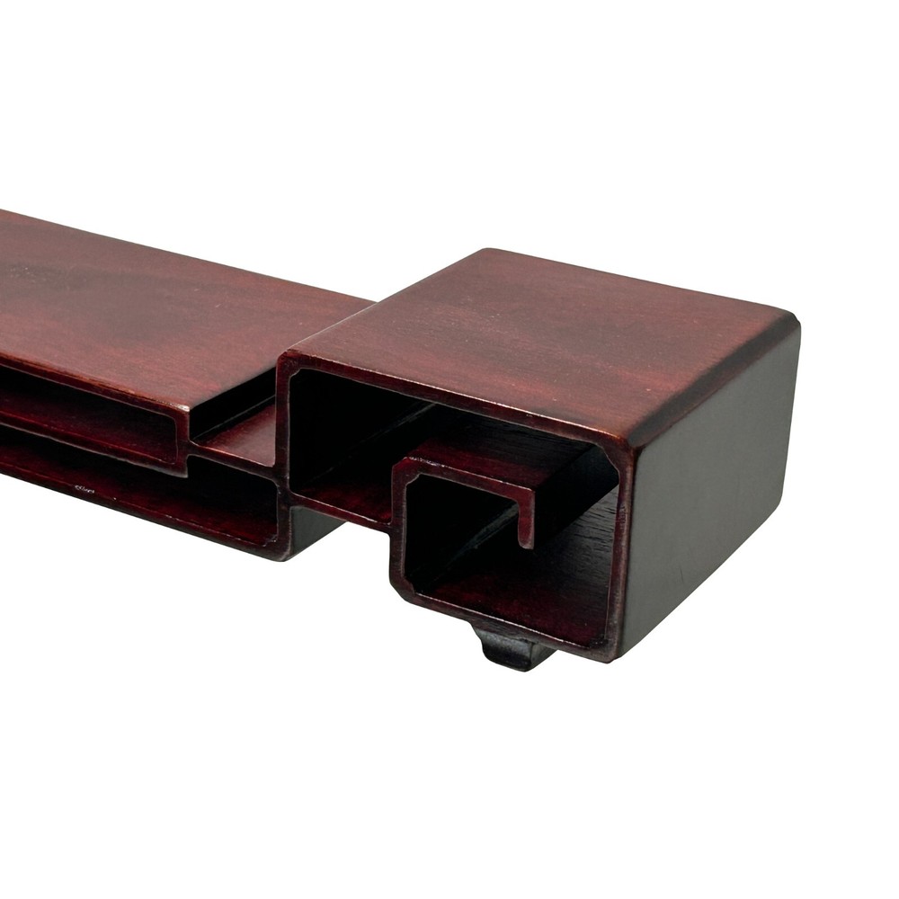 5.25" Reddish Brown Wood Straight Scroll Rectangular Stand Riser Easel ws4146A