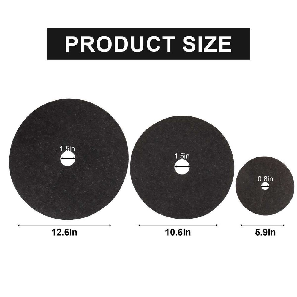 12Pack/15-32cm Mulch Ring Tree Protector Mats Disc Shrub Tree Guard Weeding Pads