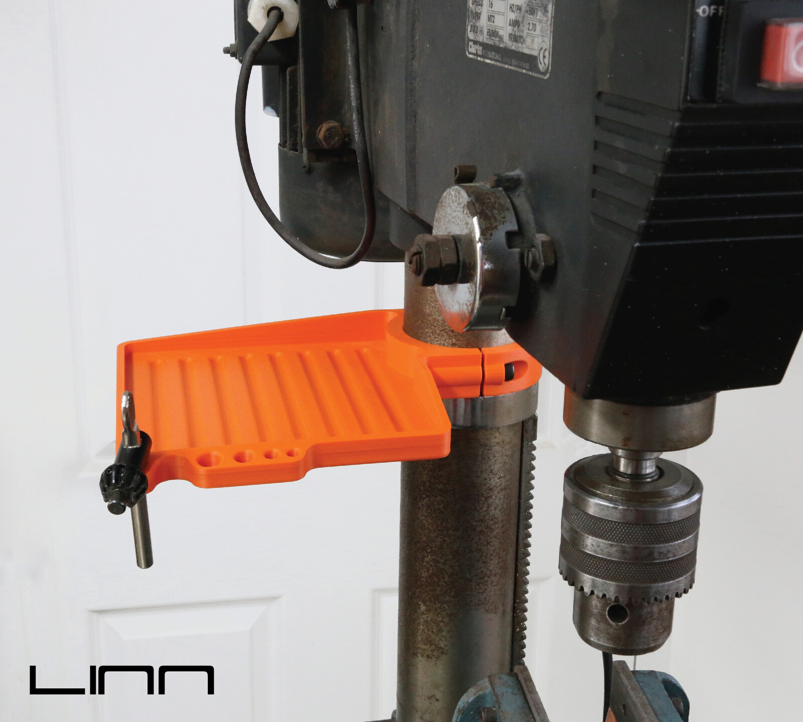 Drill Press Shelf Storage Organiser - LINN Tools Pillar Drill Bit Chuck Key