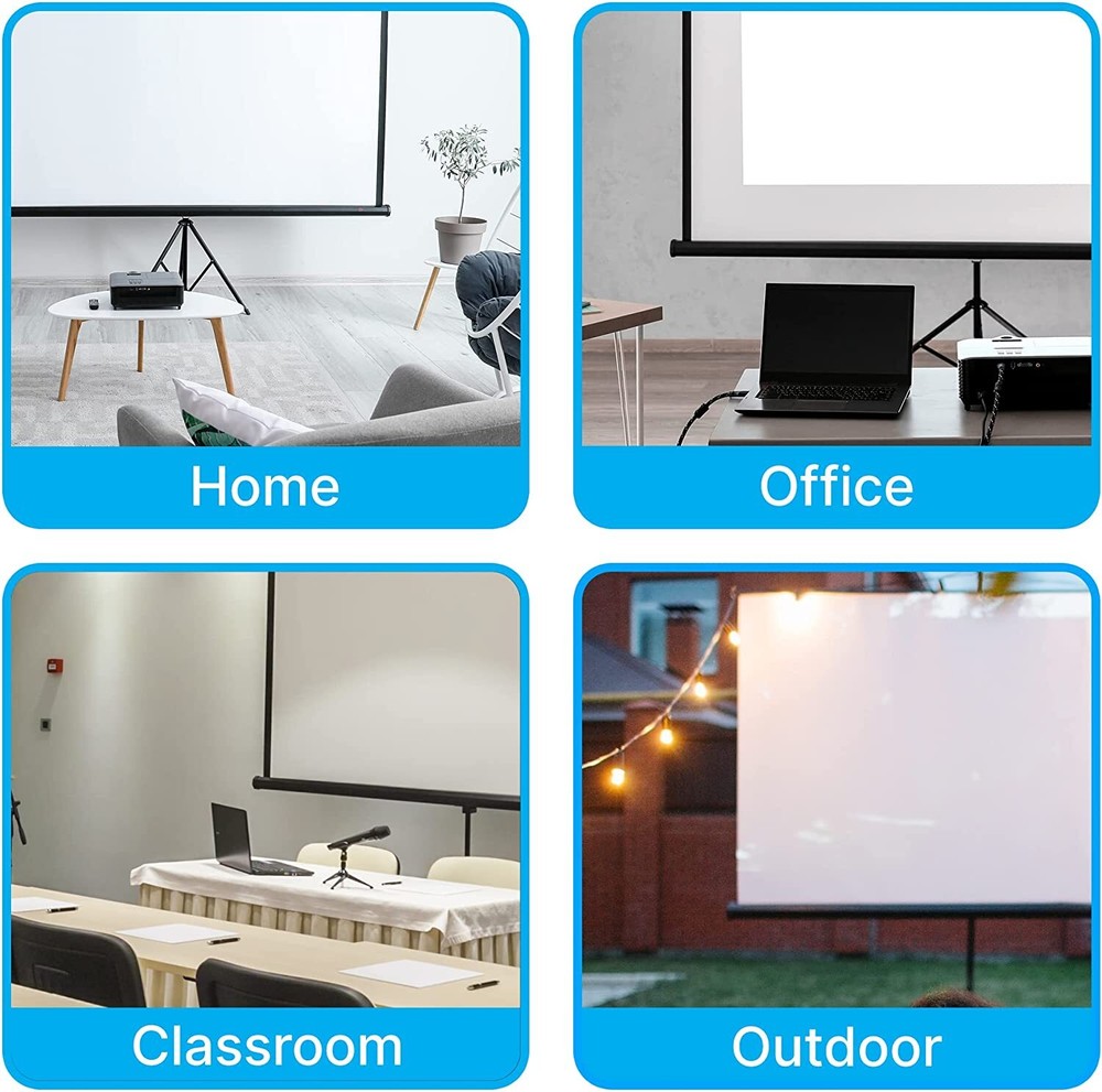 PyleHome PRJTP80 Tripod Projector Screen 84"16:9