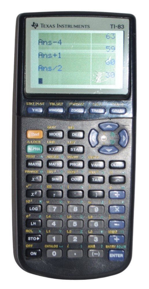 Texas Instruments TI-83 Calculator Graphing Programmable Scientific NO COVER