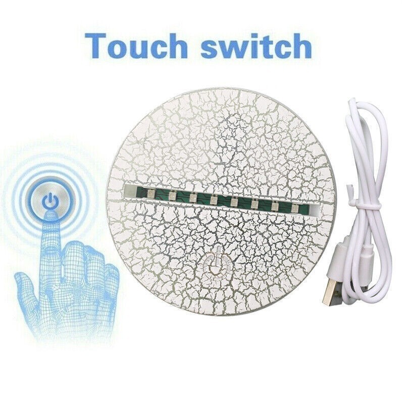 3D Lamp Touch Base+Remote Controller+USB Cable for Acrylic Night LED Light Plate
