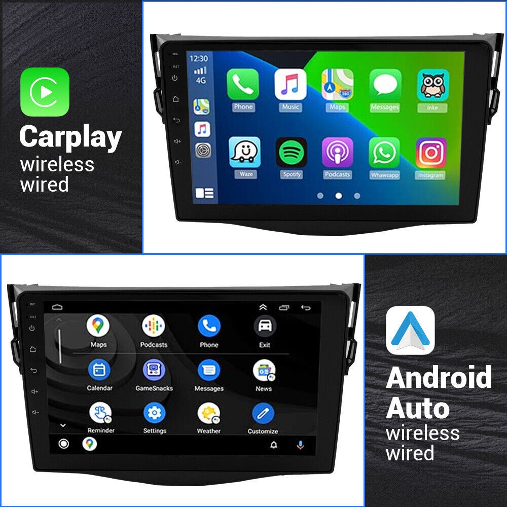 Apple Carplay For Toyota RAV4 2007-2012 Android 15 Car Stereo Radio GPS WIFI+Cam