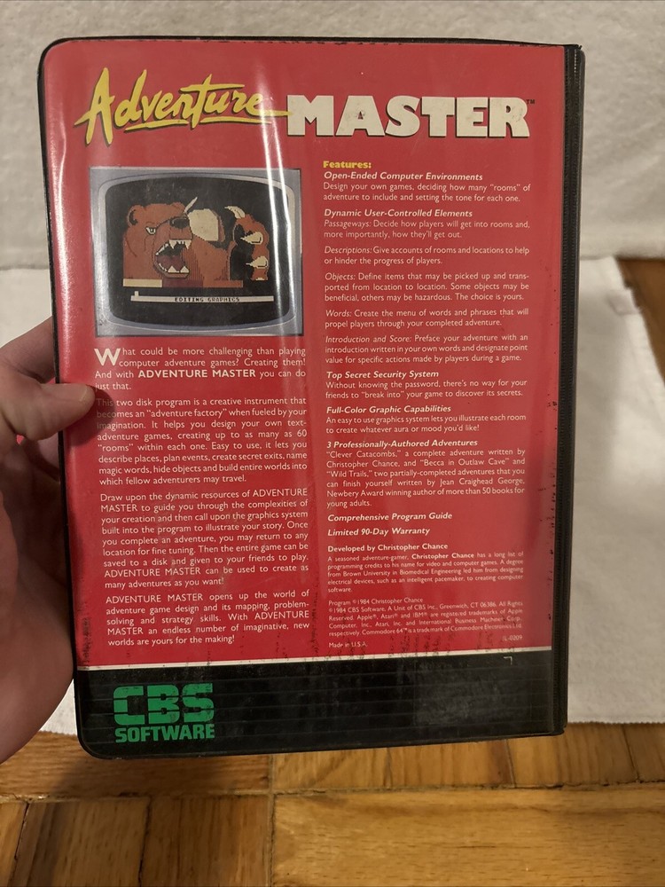 VTG Adventure Master C64 Commodore 64 computer game CBS Software 1984 FREE SHIP