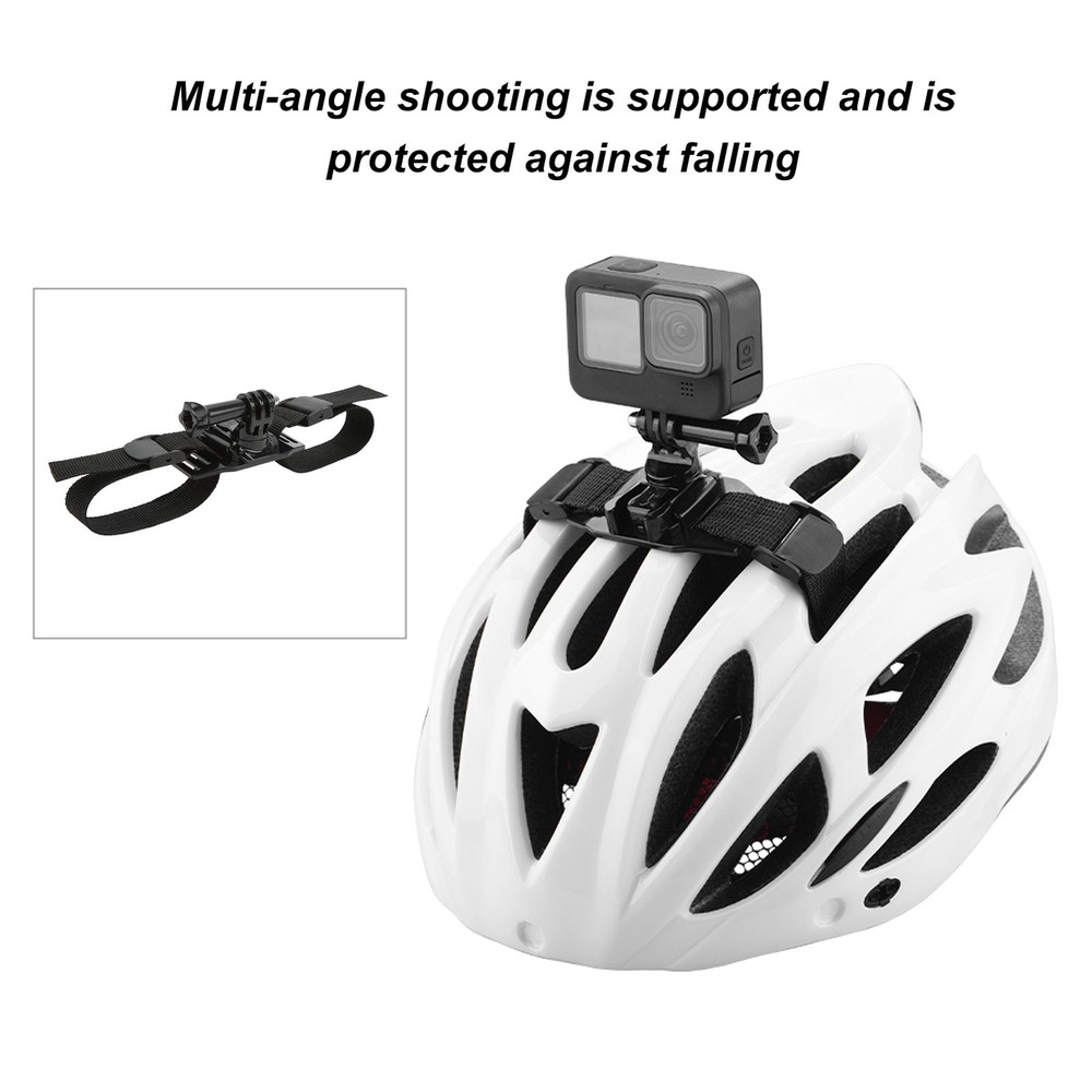 Action Camera Helmet Mount Strap Attachment With Bracket Adapter Base For He HBA