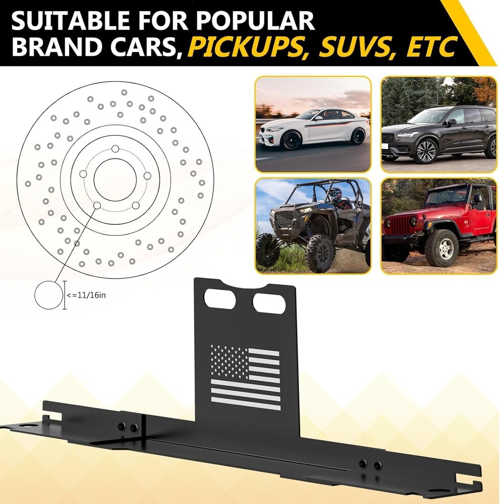 Wheel Alignment Tool Heavy Duty Toe Alignment Plates, No Caliper Removal Needed,
