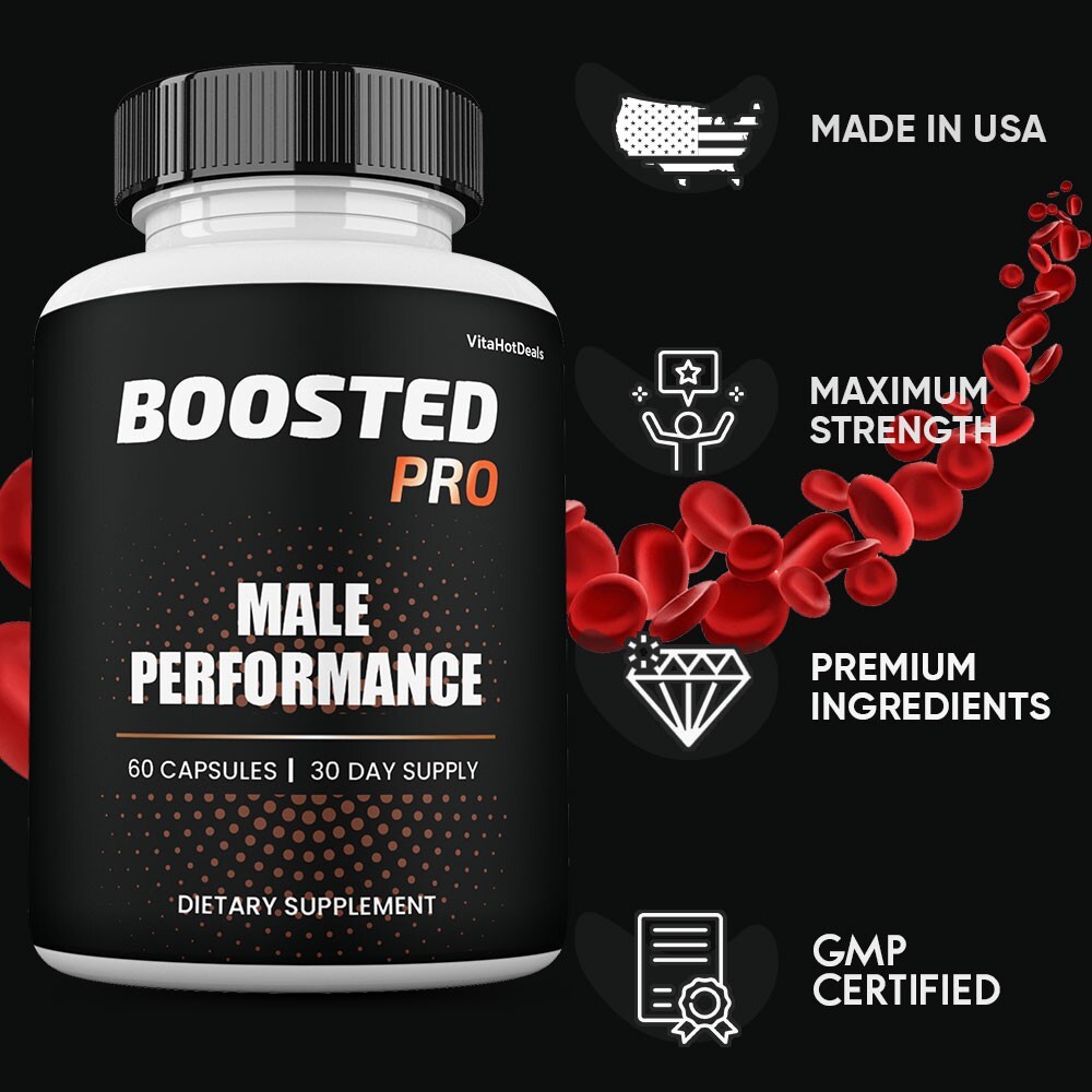 Boosted PRO Blood Flow Capsules, Max Strength, Boosted PRO Supplement (5 Pack)