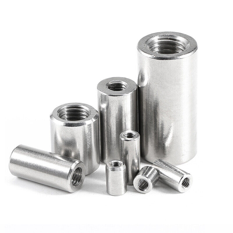 M2- M5 304 Stainless Steel Round Coupling Connector Nuts Threaded Insert Joint