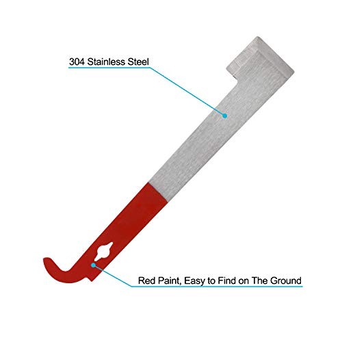 5 Pack 10.6 Inch Beehive Tool with J Hook, Frame Lifter and Scraper,
