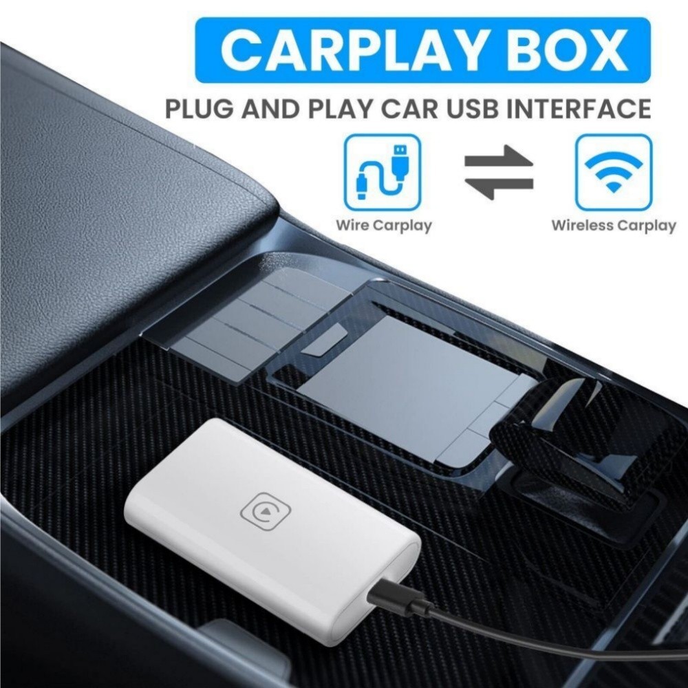 Auto Wireless CarPlay Adapter For Apple Android Wireless Dongle Plug＆Play USB US