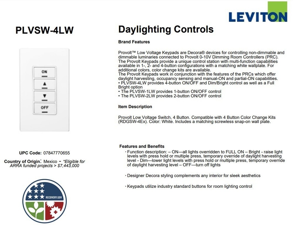 Wattstopper IT-200-PC InteliTimer Pro Occupancy Sensor and Light Logger White