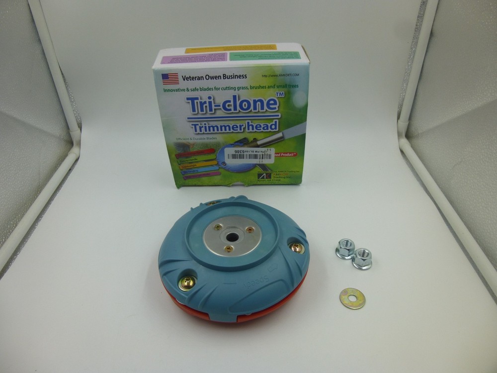 AMKOR Tri-clone Trimmer Head. Three Blade Conversion. New in Box.
