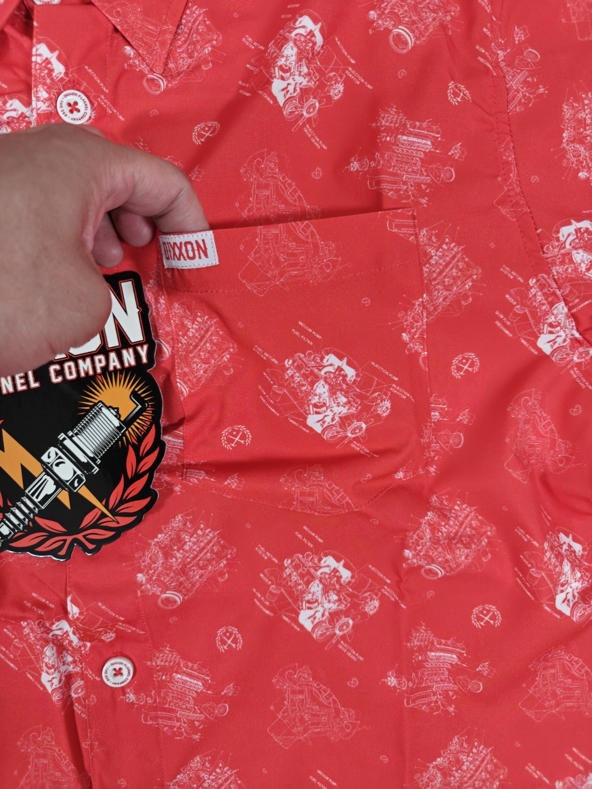 Dixxon Flannel Co The 350 Engine Party Shirt Men's Medium Red