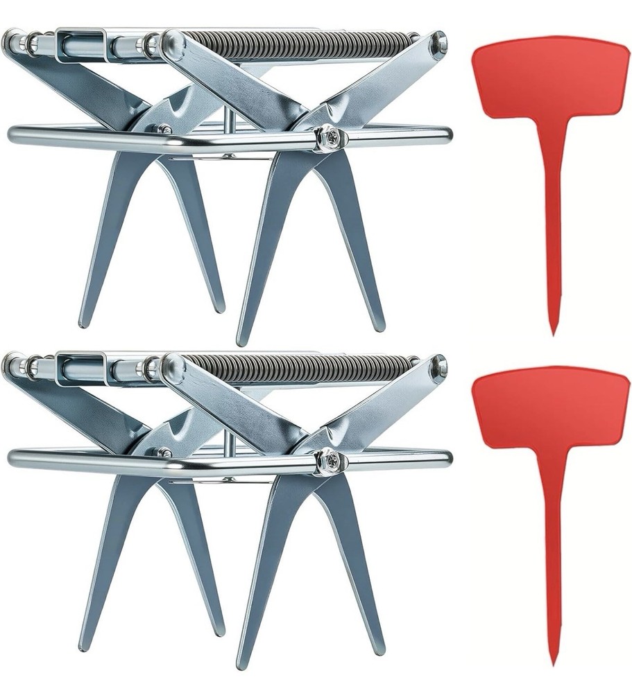 Easy Set Mole Eliminator Trap, Mole and Gopher Trap, Galvanized Steel Mole 2 p..