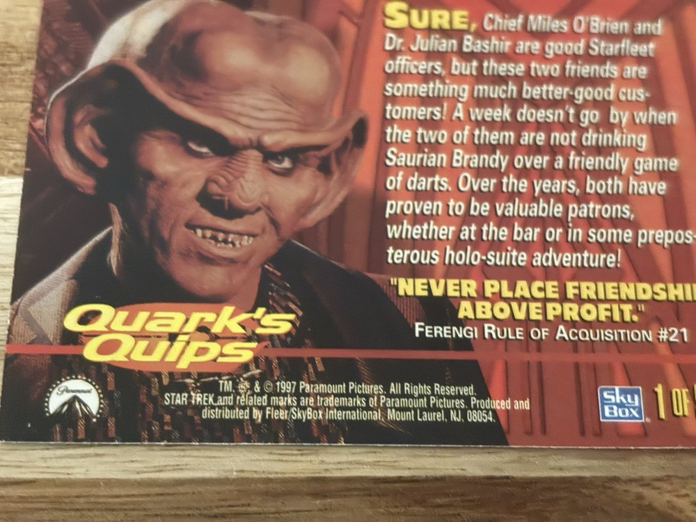 Star Trek Deep Space Nine Trading Cards 1997 Skybox