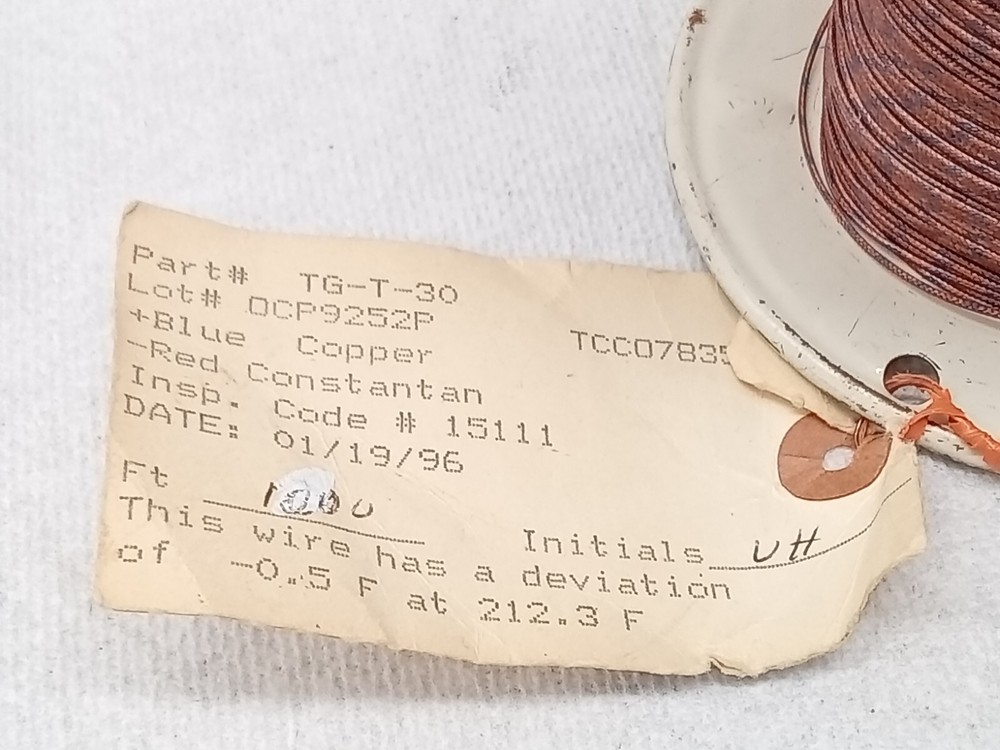 Partial Spool Omega GG-T-30 Thermocouple Wire