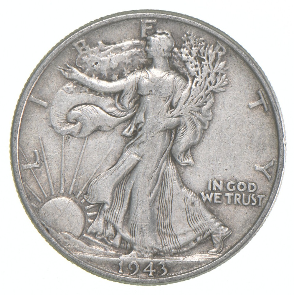1943 XF Walking Liberty Half Dollar