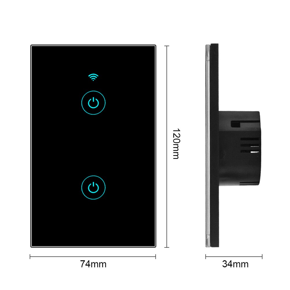1/2/3 WiFi Smart Life Wall Touch Light Switch Glass Panel For Alexa/Google APP