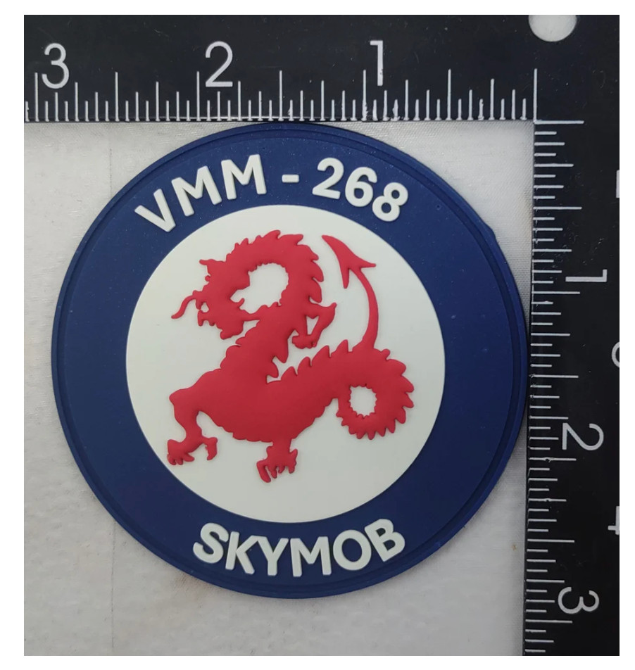 MARINE CORPS VMM-267 RED DRAGONS AUSTRALIA PVC HOOK & LOOP PATCH