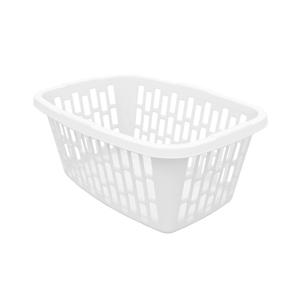 Mainstays Small 1.5 Bushel Rectangular Laundry Basket, Ideal for Basic Laundry N