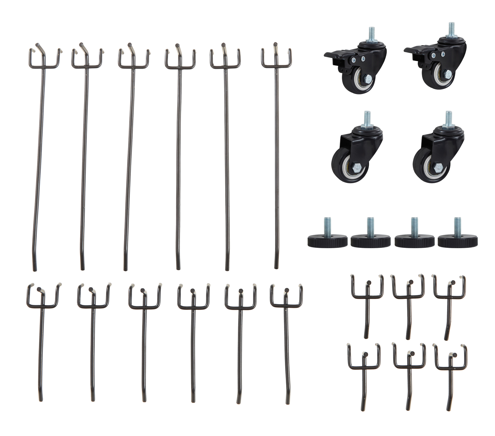 48''Adjustable Workbench Heavy Duty W/Pegboard and Wheels for Garage Workshop