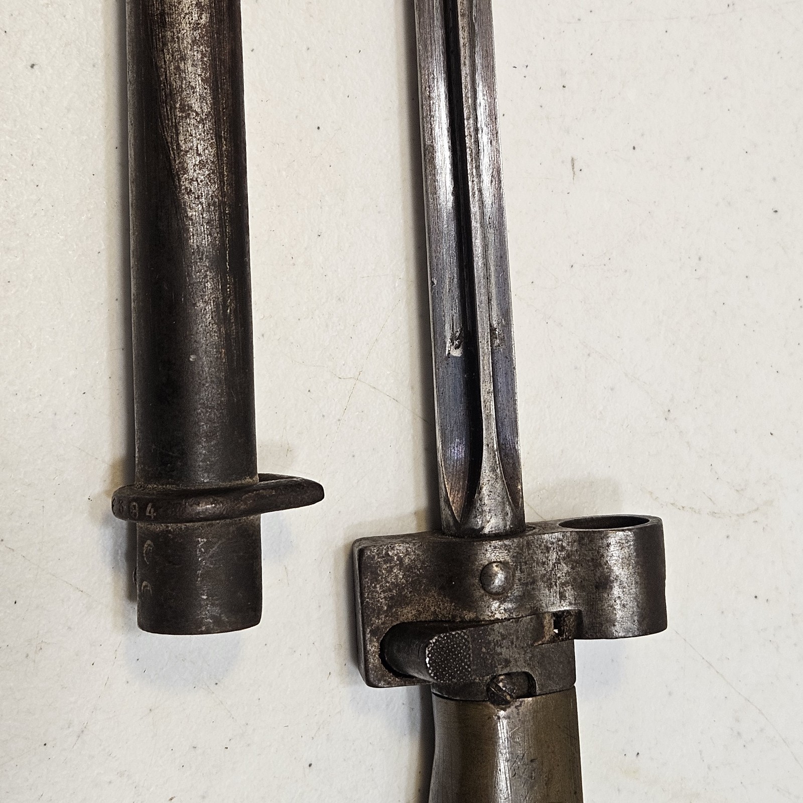 WWI, WWII French MLE 1886/36 Lebel Bayonet w/ Scabbord