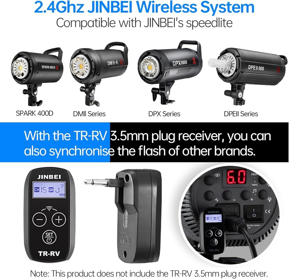 JINBEI TR-V6II 2.4G Wireless Speedlite LCD Flash Trigger Transmitter Universal