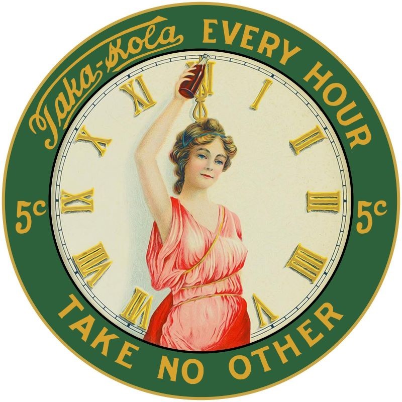 TAKA KOLA Every Hour, Take no Other NEW METAL SIGN: 12" Diameter Round