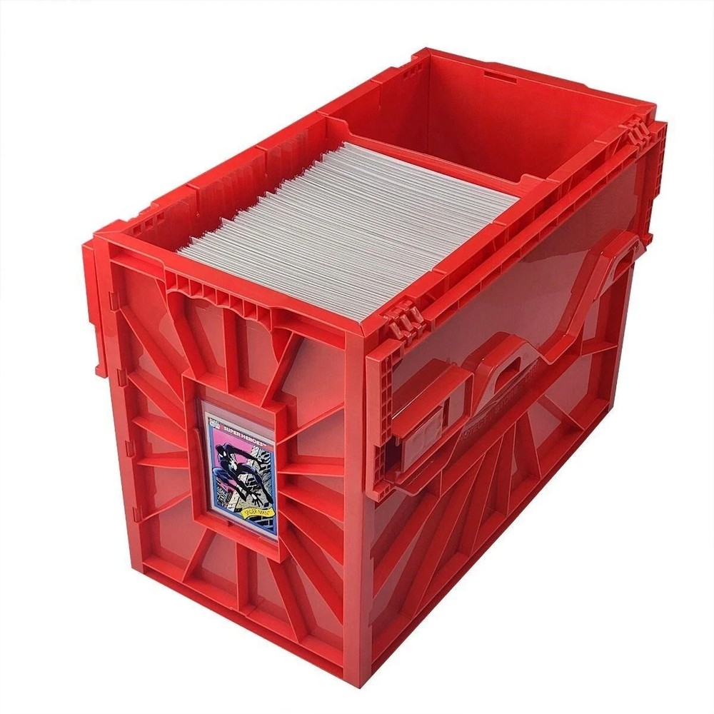 BCW Comic Book Bin Heavy Duty Plastic Box Stackable Holds 150 Bagged in YELLOW