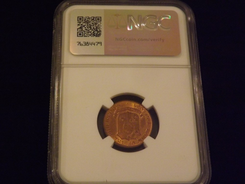 1958 1C Philippine NGC MS 64 RB