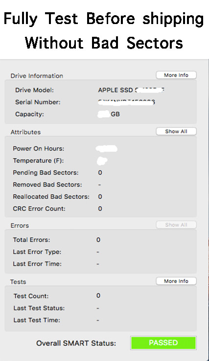 SSD Solid State Drive 512GB 655-1805D for MacBook Pro 15" A1398 2014 MGXC2LL/A
