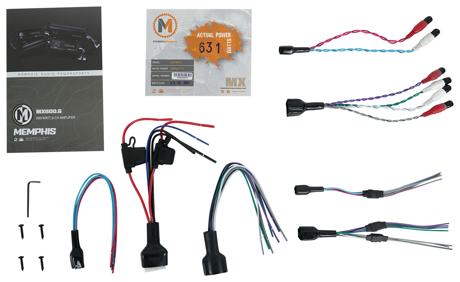 Memphis Audio MX600.6 600w RMS 6 Channel Powersports UTV ATV Amplifier IP66 Amp