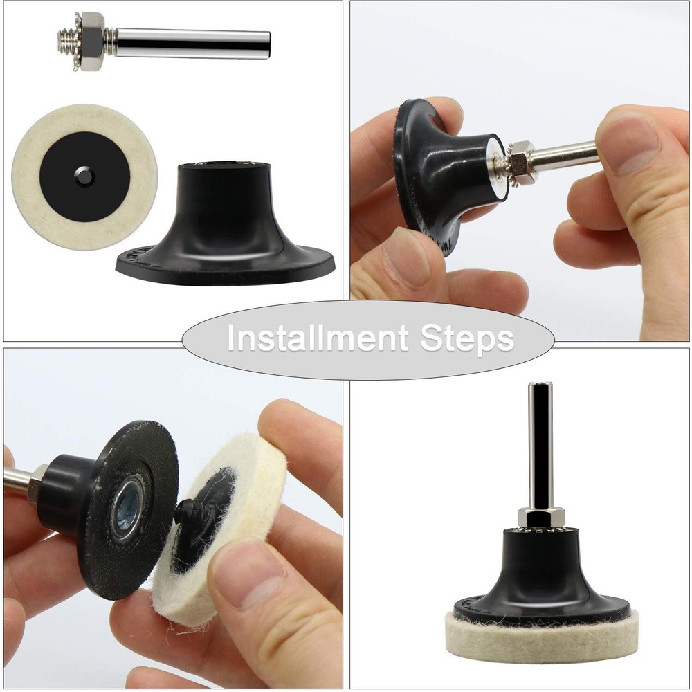 2 Inch Surface Bristle Clean Conditioning Sanding Disc Pad Holder Roll 3 Pack