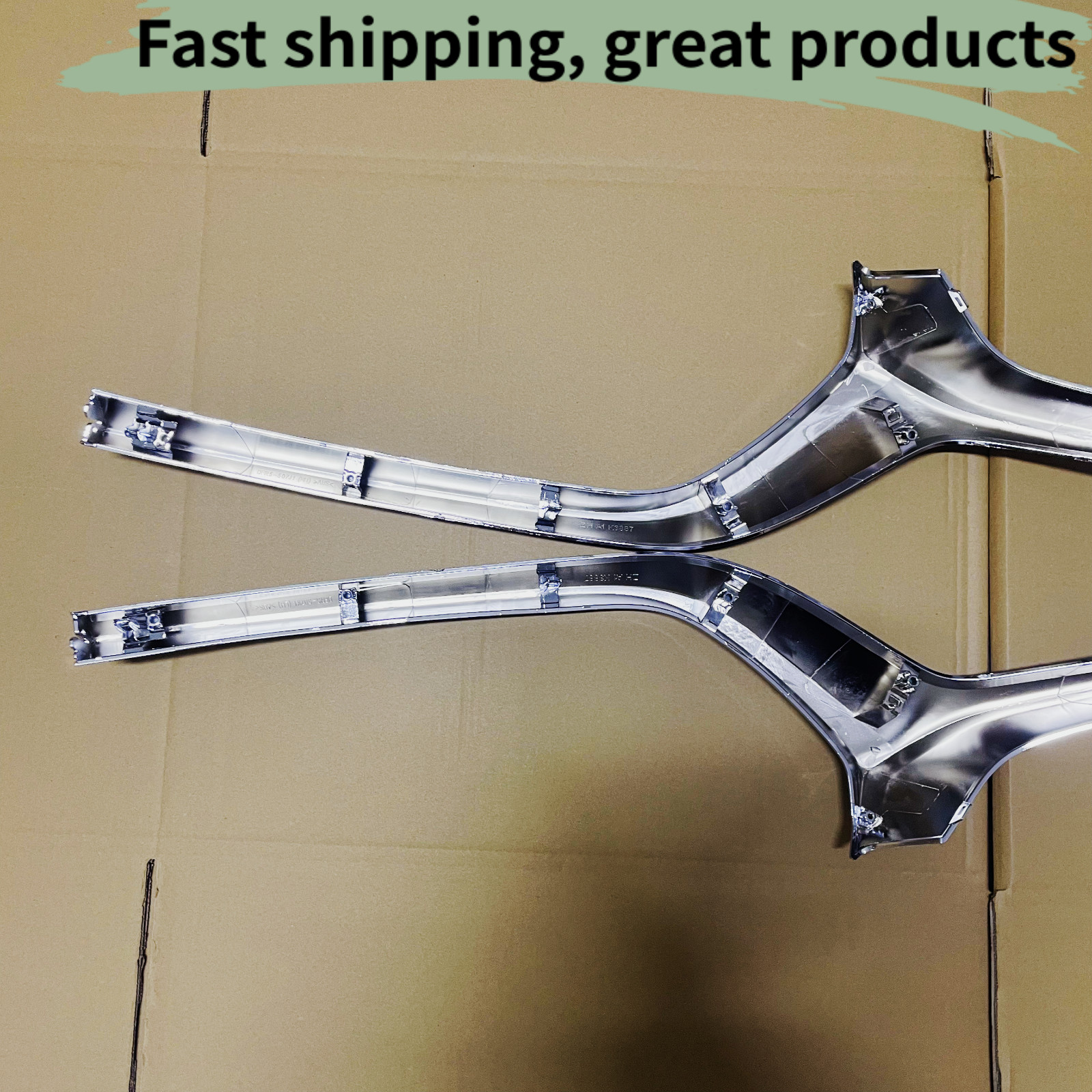 Gloss Silver Front Bumper Grille Molding Trim Set Fits For Mazda CX30 2020-2024