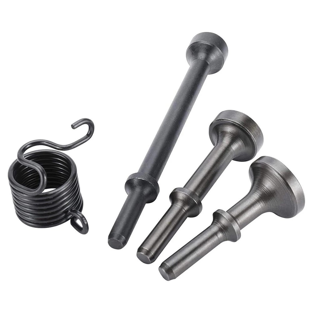 4 Pack Smoothing Pneumatic Air Hammer Bits Air Chisel Bits Tool Set with Spring