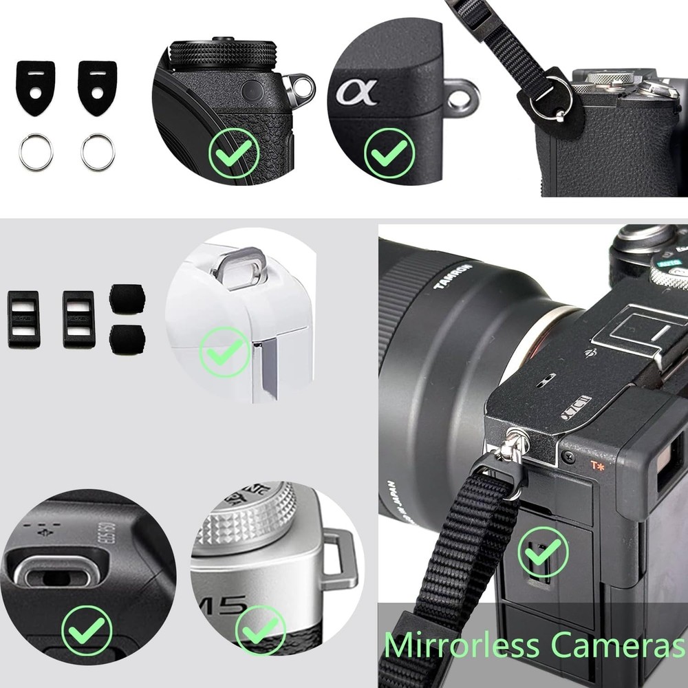 Versatile Neoprene Camera Neck Strap - Washable & Soft with Snap Fasteners