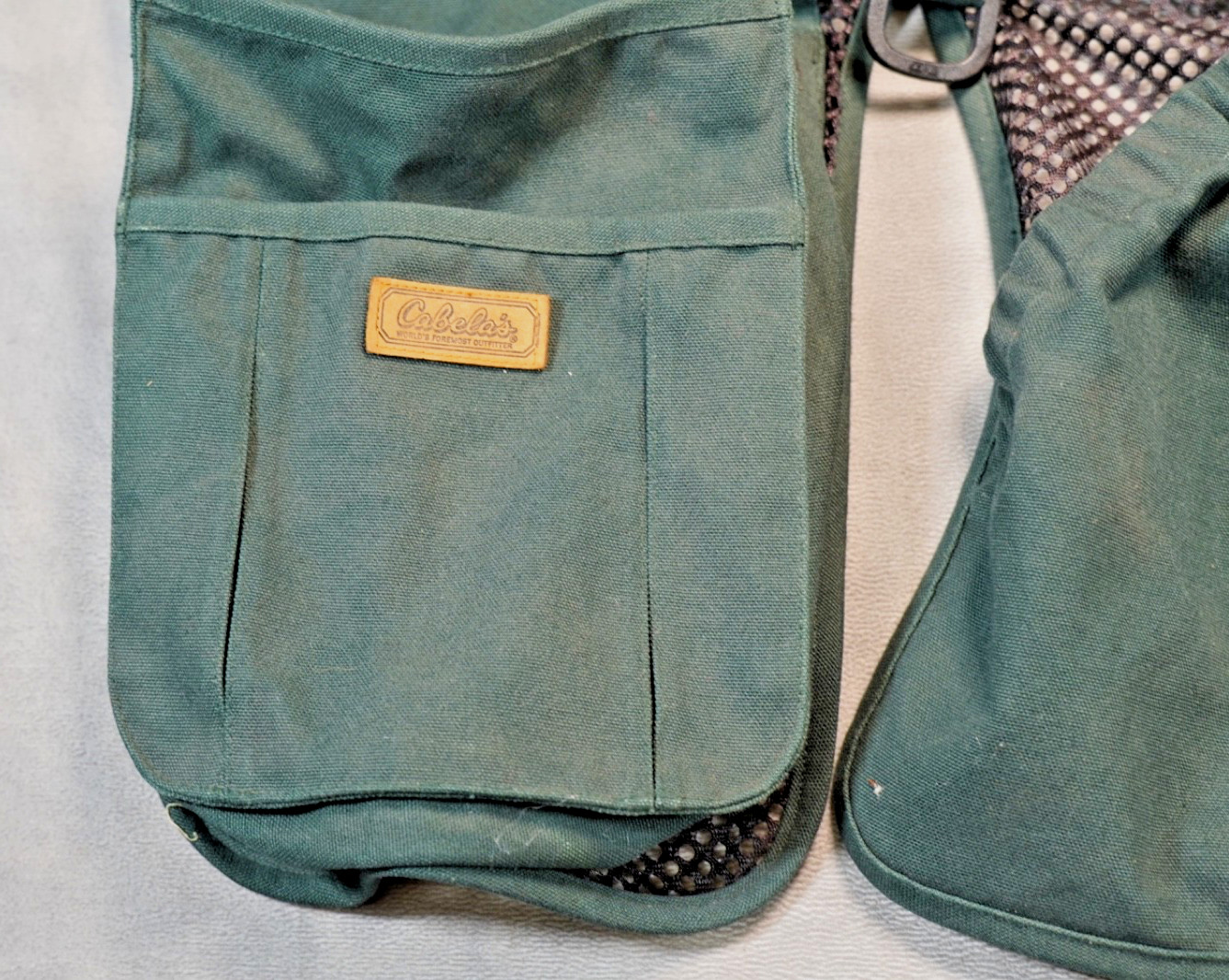 Cabelas 3 Pouch Game Bag Waist Belt L Green Hunting Shooting Adjustable