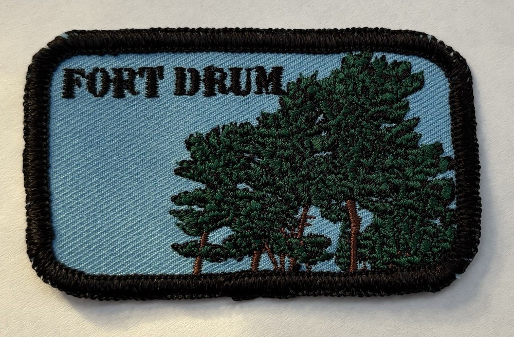 Fort Drum Embroidered Patch w/ white pines