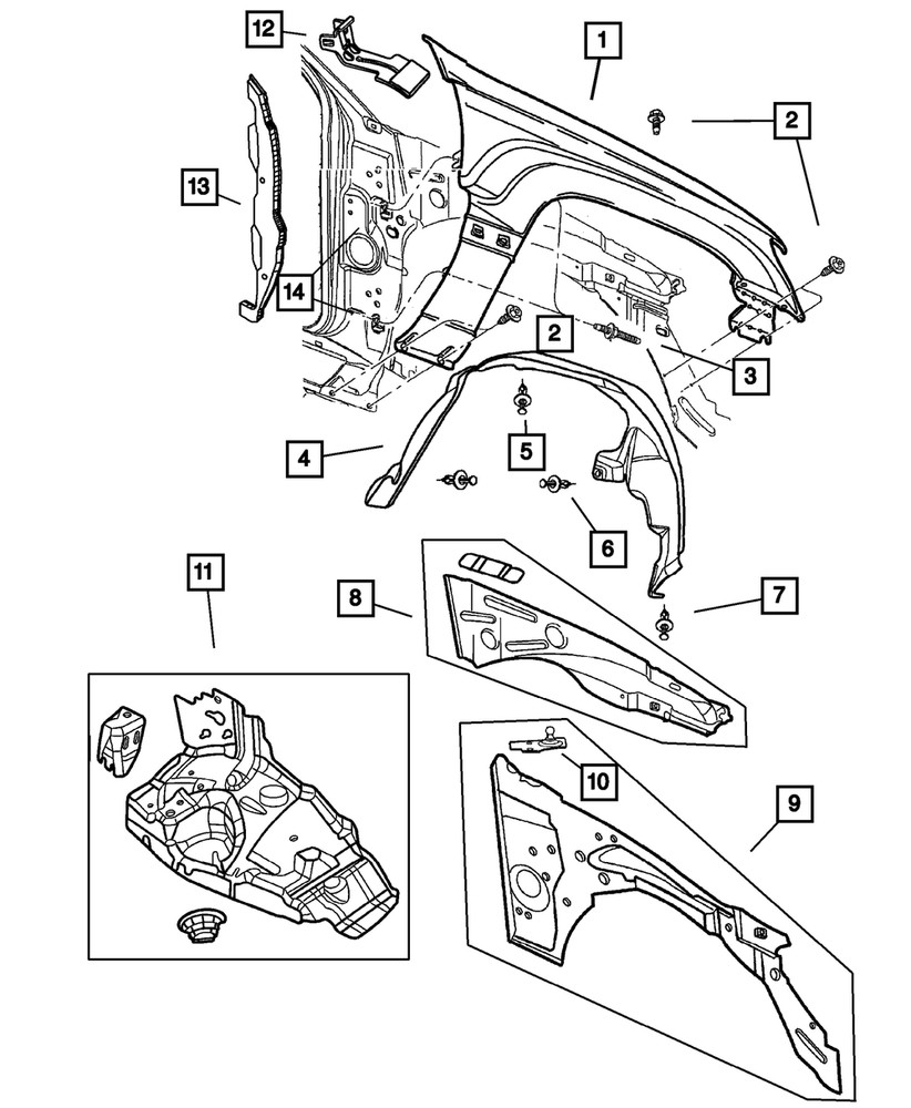 Genuine Mopar Cowl Panel Right 55135442AE