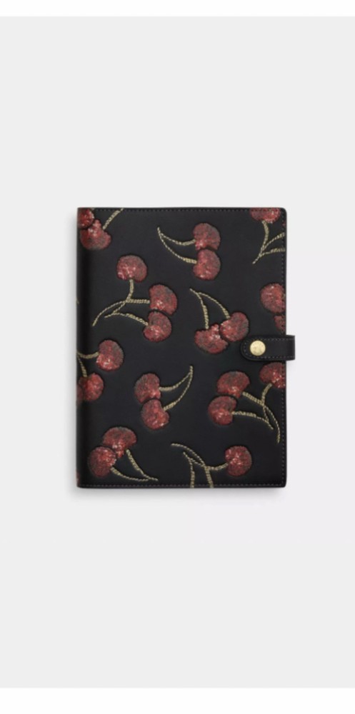 Coach Notebook With Cherry Print