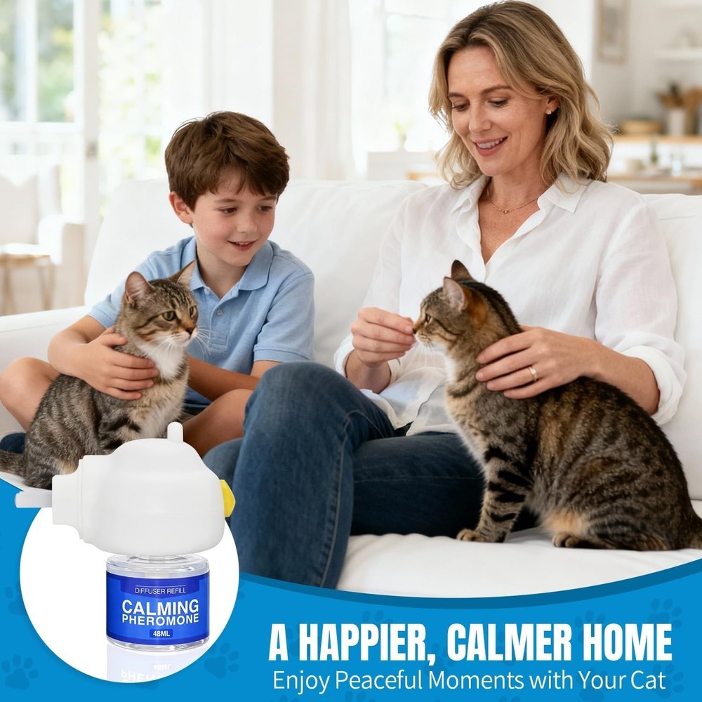 s Effectively Relieve Anxiety Stress Cat Pheromones Calming Diffuser Refill C...