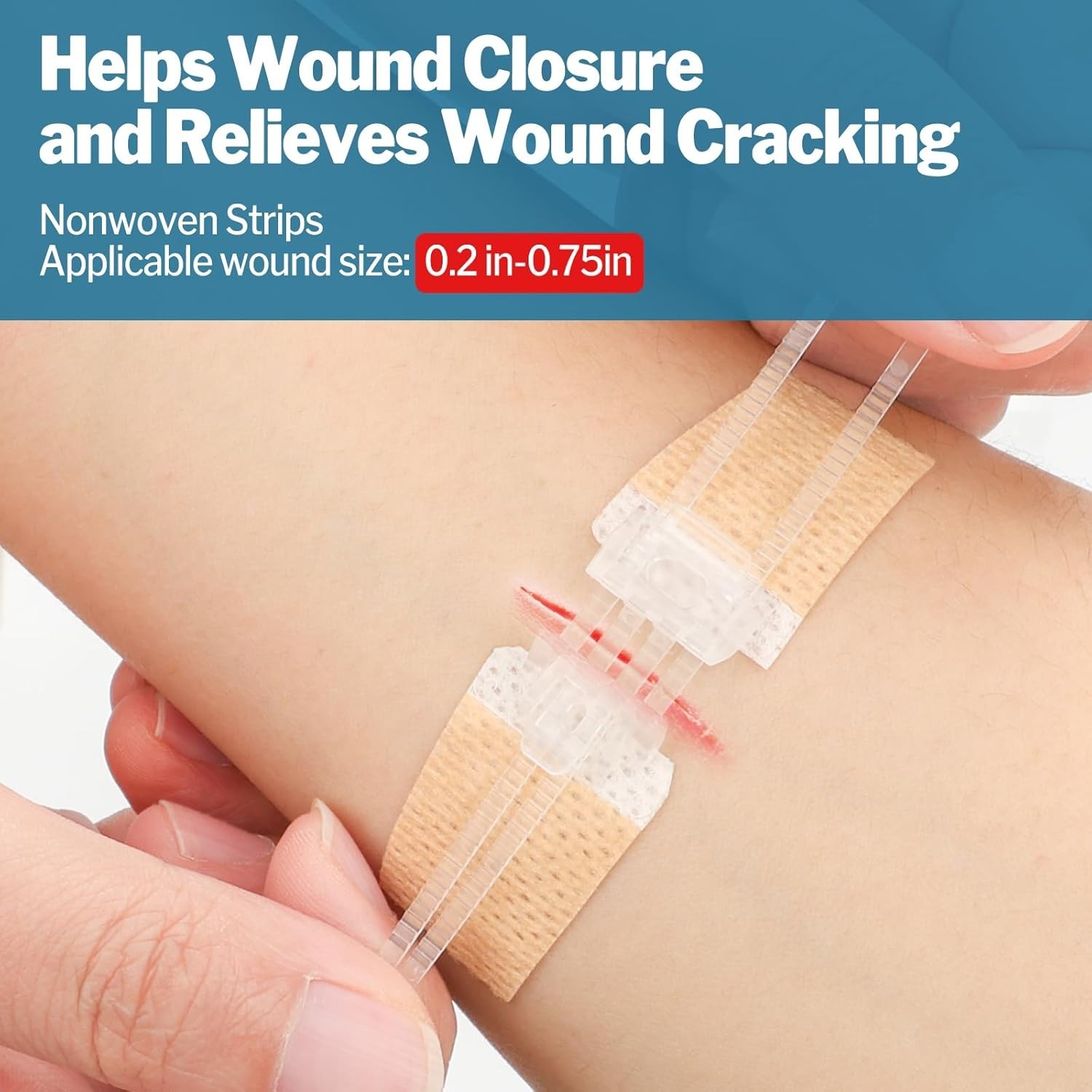 14 Pack Emergency Wound Closure Strips, Butterfly Bandages, Emergency Laceration