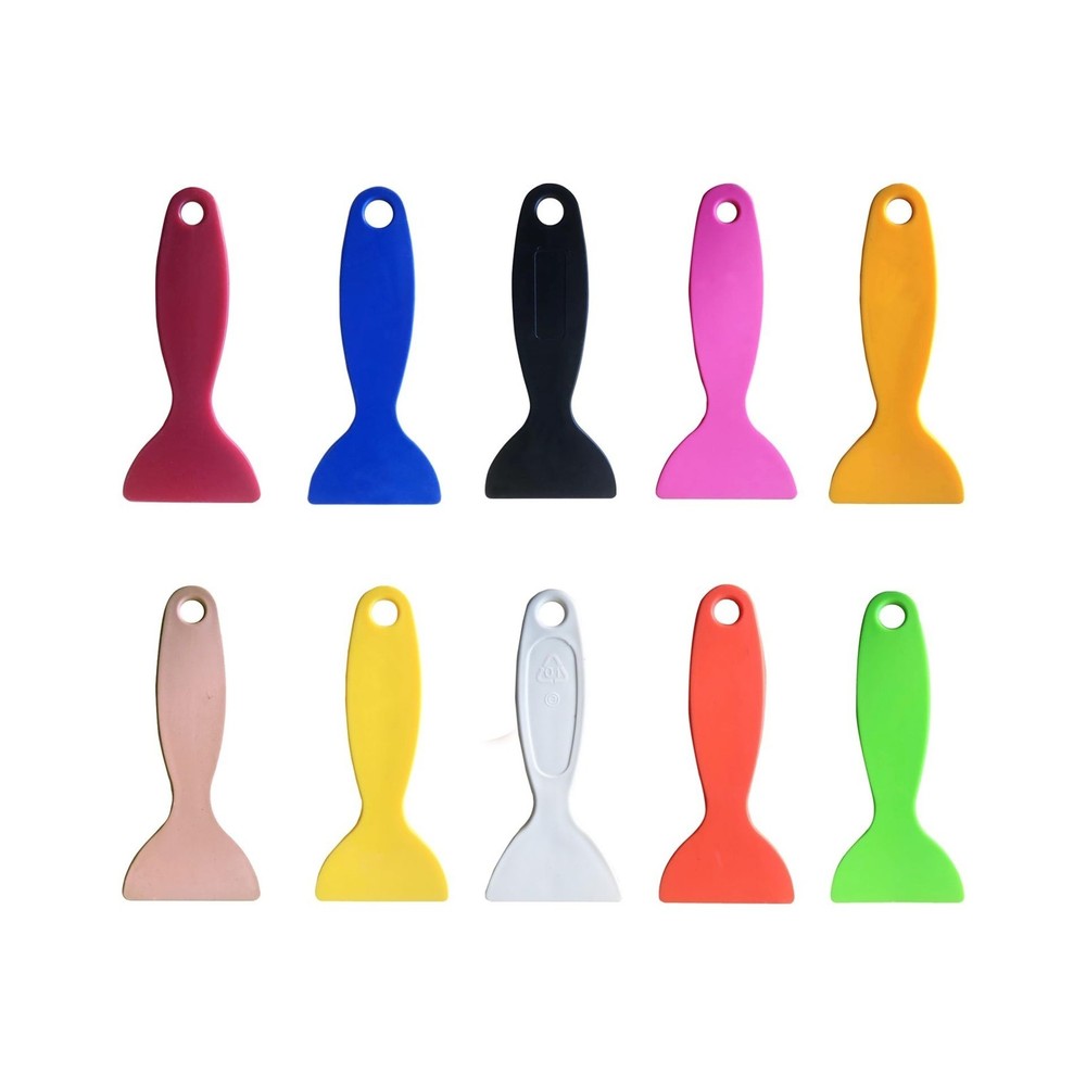 10 Pcs Multiple Purpose Plastic Scraper Putty Knife Removal Shovel Tool Set