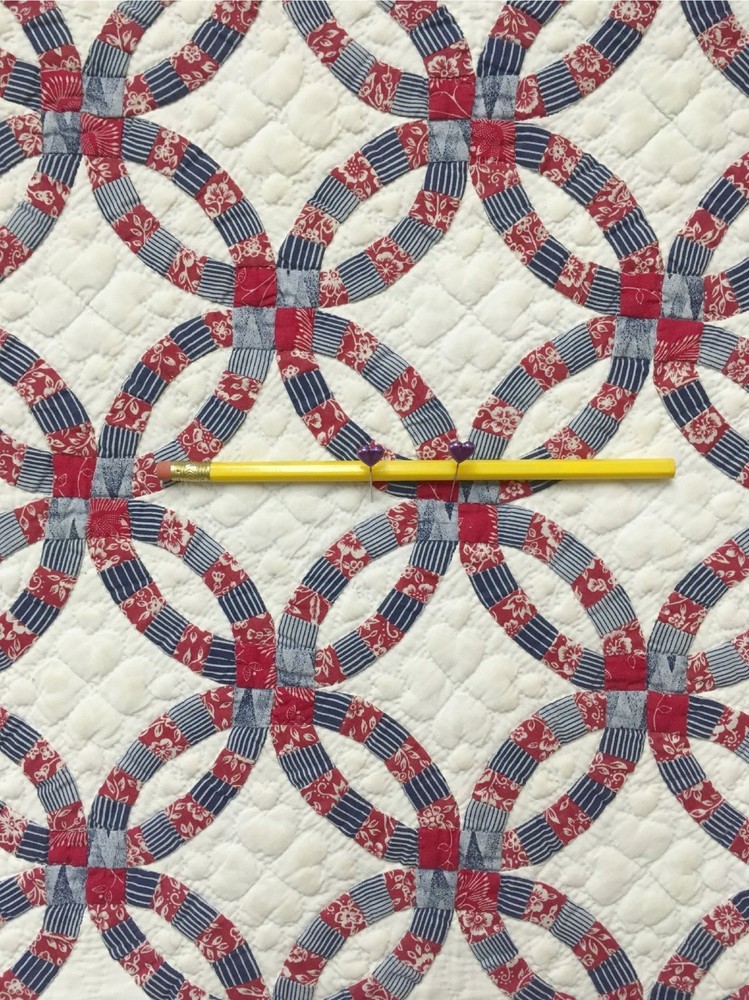 Double wedding ring quilt pattern template