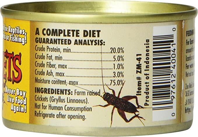 ZOO MED'S CAN O' CRICKETS ( 1.2 OZ )