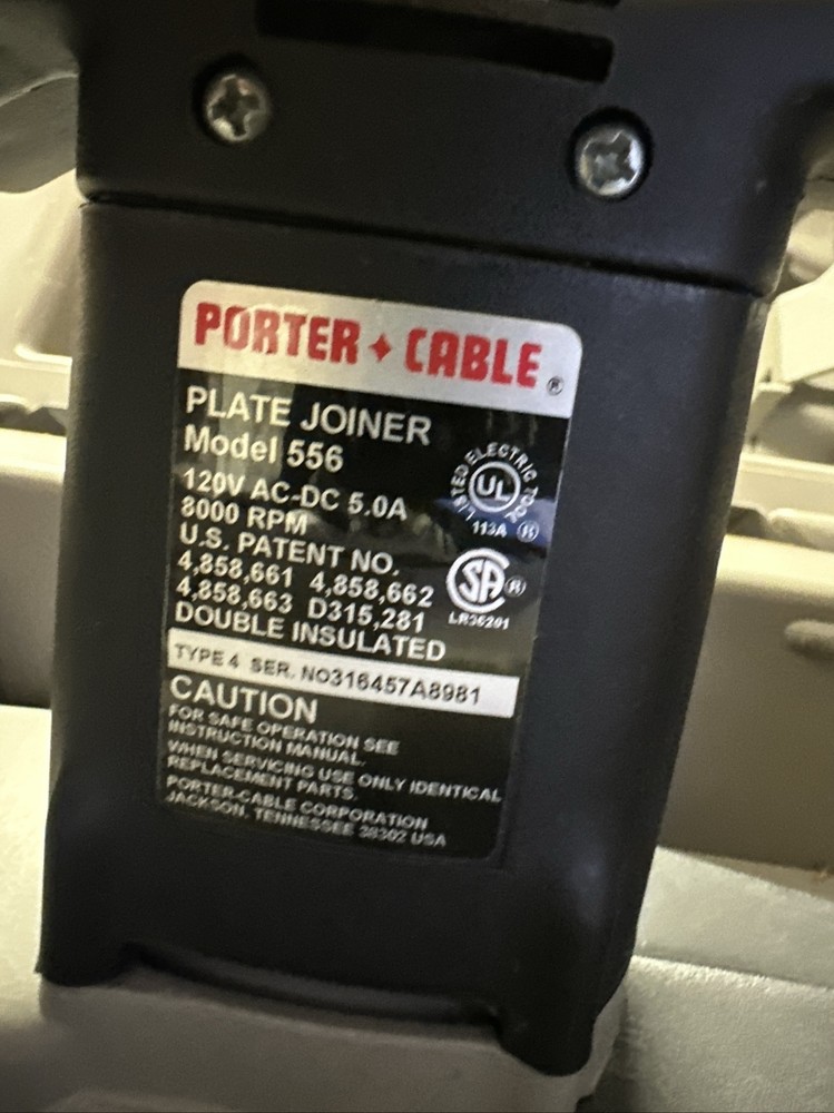 Porter Cable Model 556 Plate Joiner Original Case