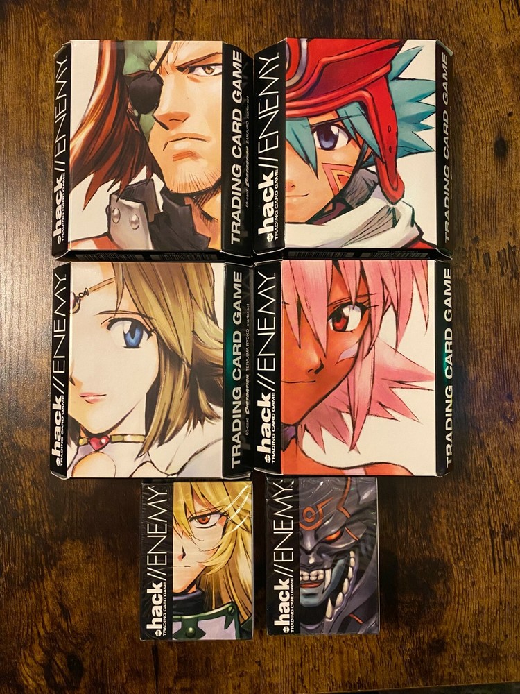 .hack ENEMY TCG CCG Deck Lot - SEALED dot Hack Starter Decks 6