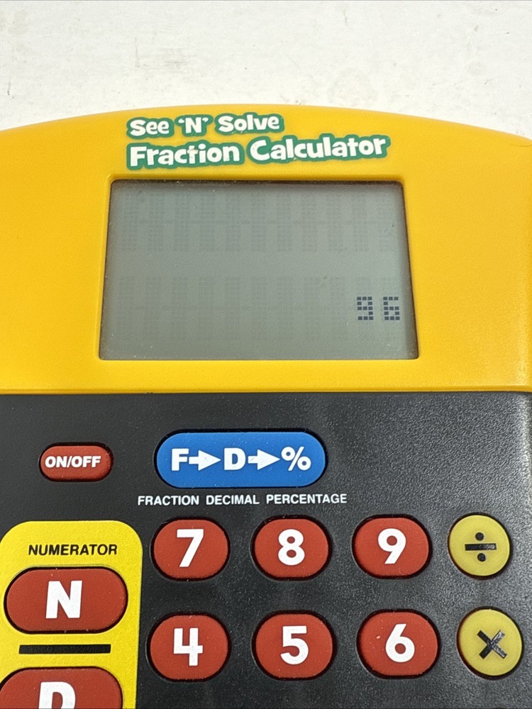 Educational Insights See 'n' Solve Fraction Calculator Math Learning Tool TESTED