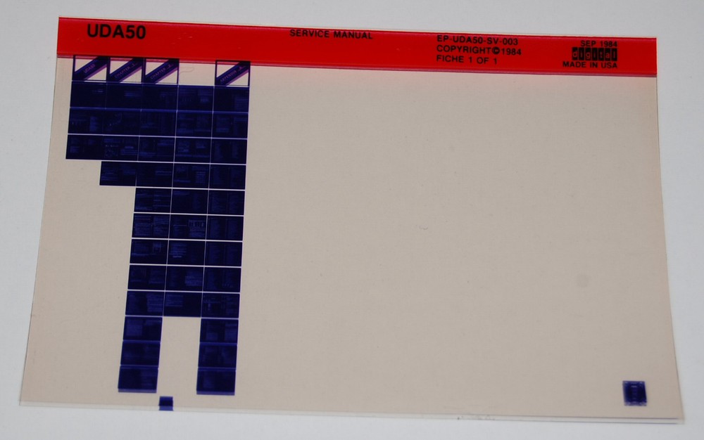 DEC UDA50 Service Manual, Microfiche