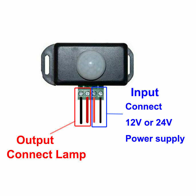 12V-24V Automatic Infrared PIR Motion Sensor Detector Switch for LED Strip Light